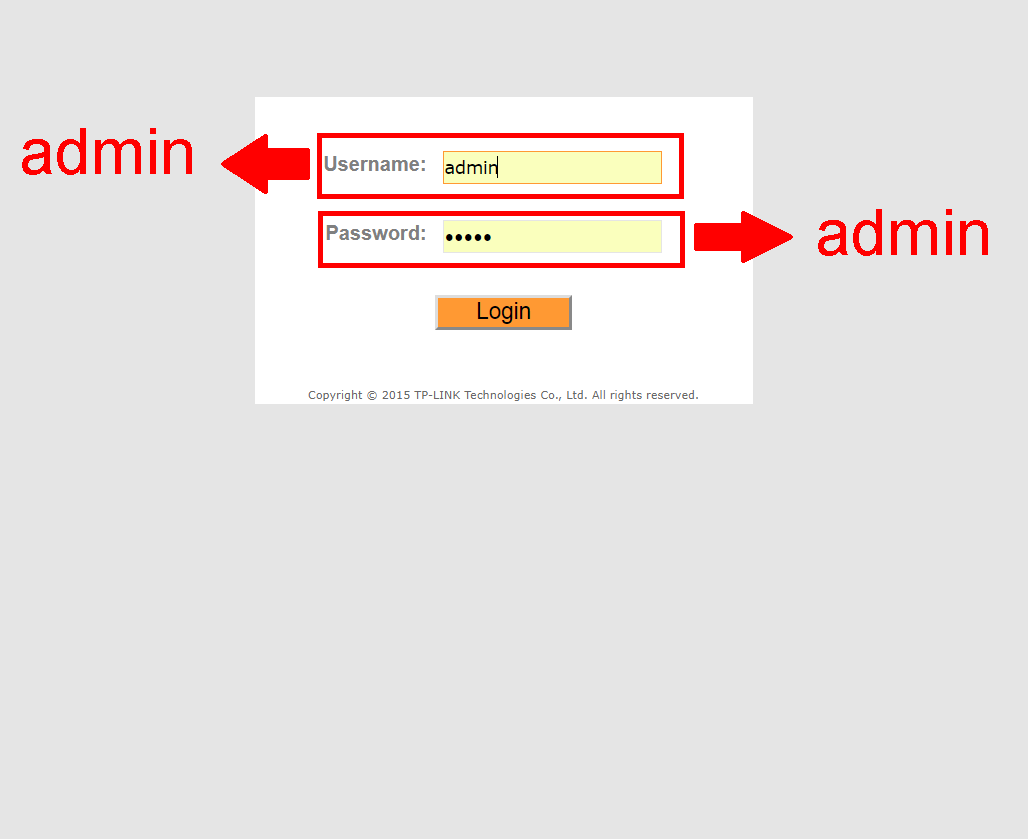 ADSL Model login page screen shot