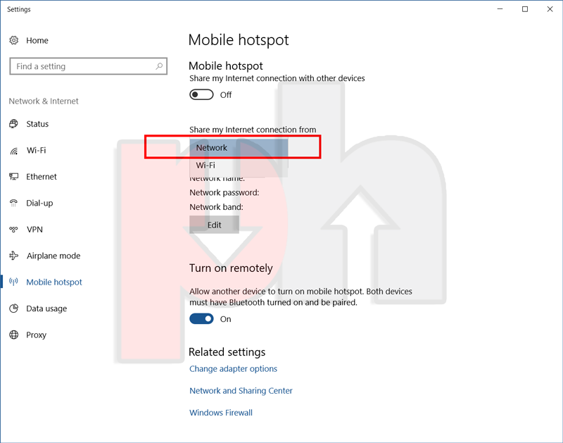 Configuring windows 10 mobile hotspot